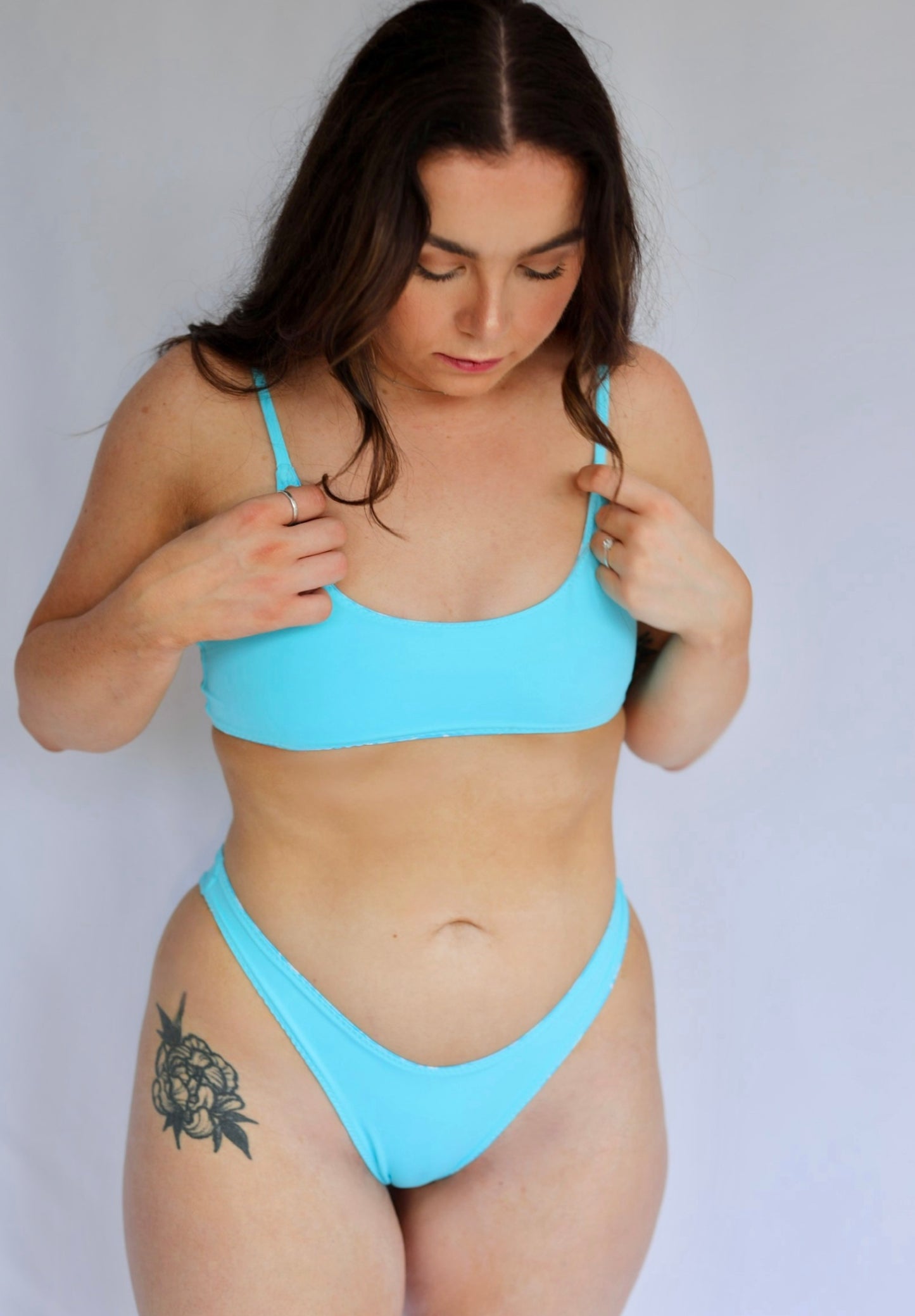 Sunseeker Reversible Bikini Bottoms - Aqua Bloom