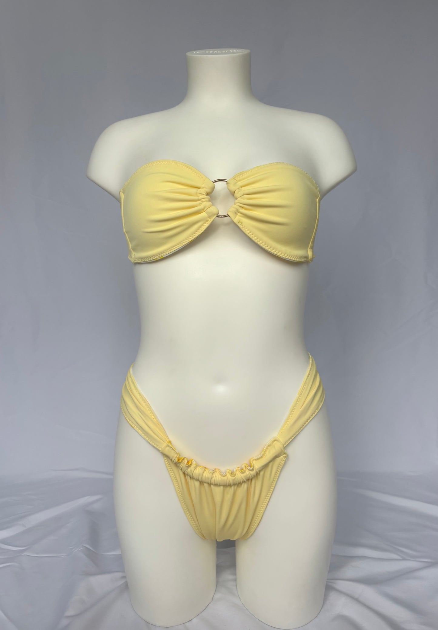 Shore Thing Reversible Cheeky Bikini Bottoms - Lemon Peony