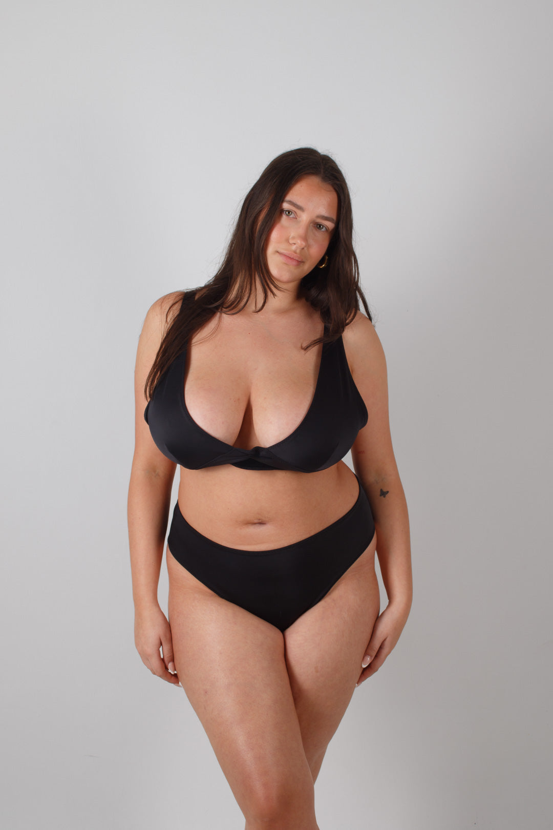 Late Checkout Handmade High Waisted Bikini Bottoms in Black