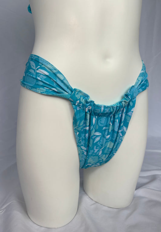 Shore Thing Reversible Cheeky Bikini Bottoms - Aqua Bloom
