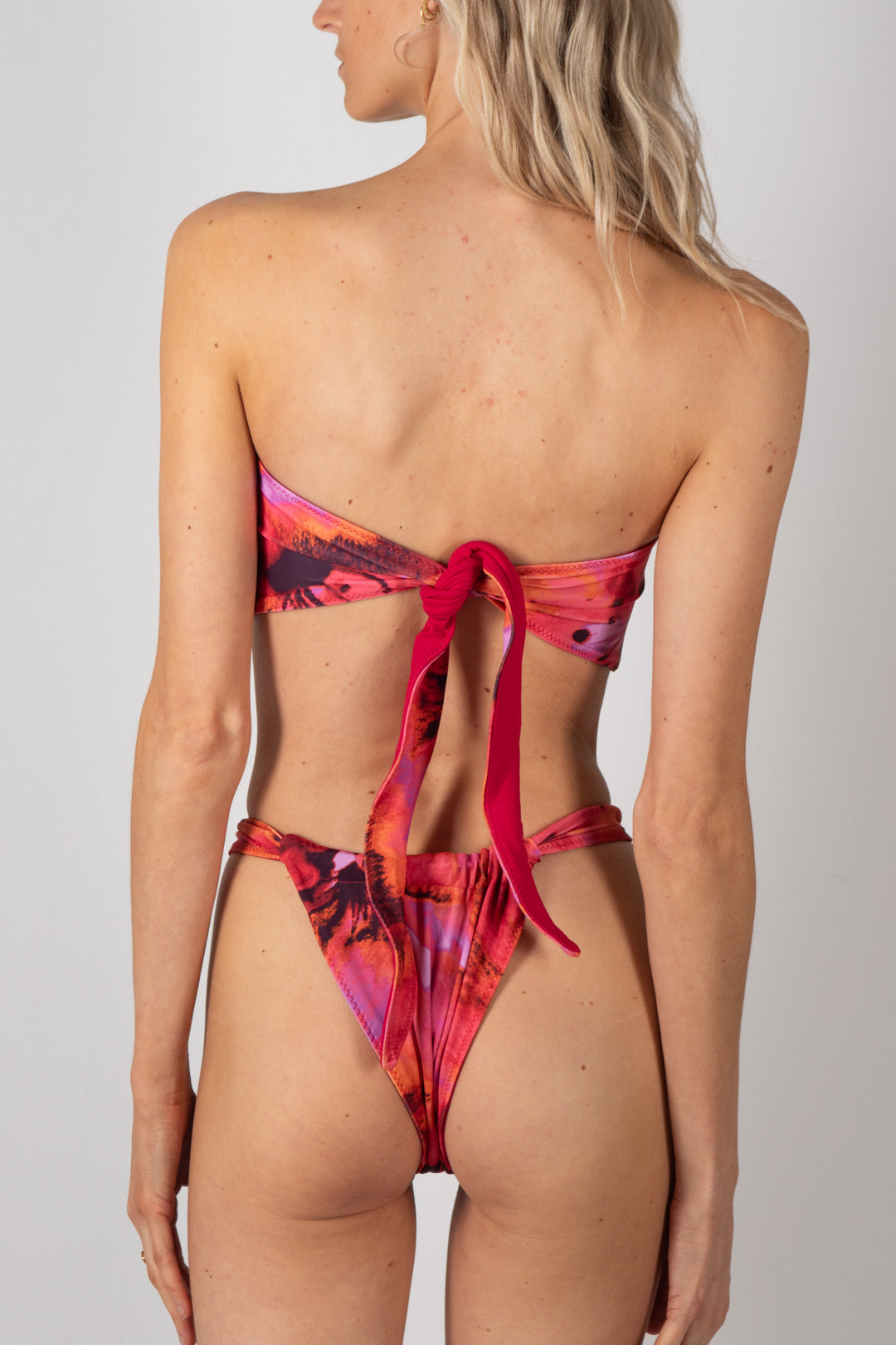 Shore Thing Handmade Reversible Cheeky Bikini Bottoms in Cherry