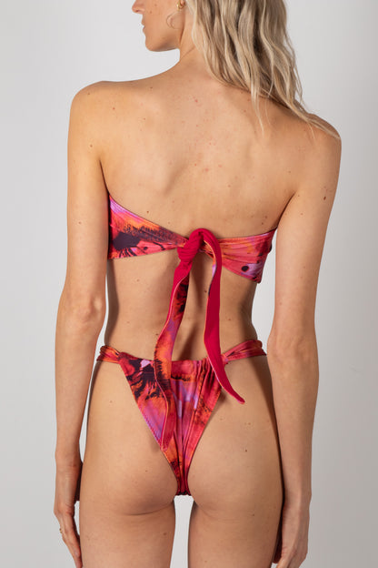 Shore Thing Handmade Reversible Cheeky Bikini Bottoms in Cherry