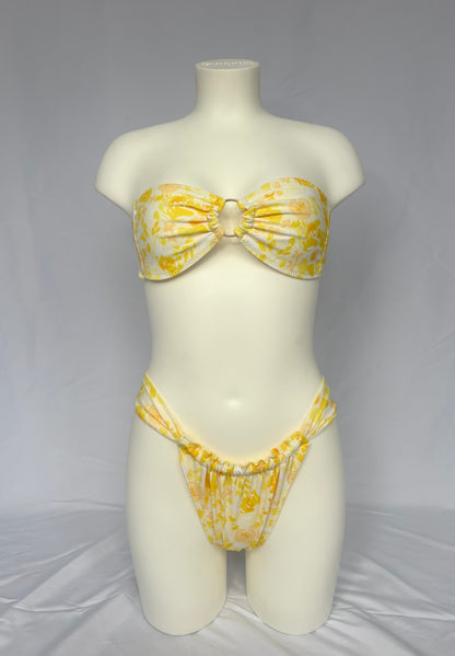 Shore Thing Reversible Cheeky Bikini Bottoms - Lemon Peony