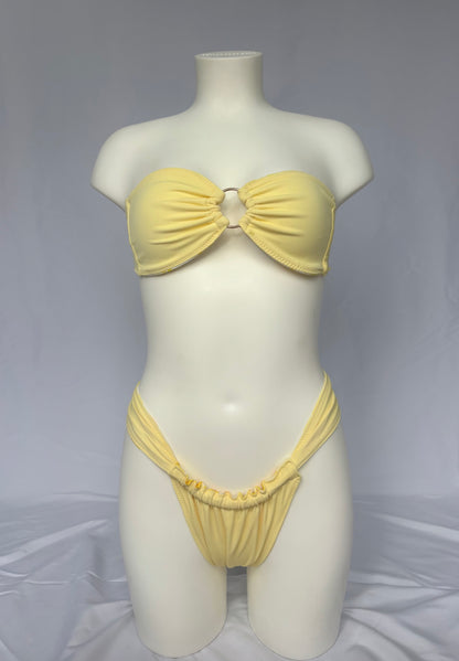 Shore Thing Reversible Cheeky Bikini Bottoms - Lemon Peony