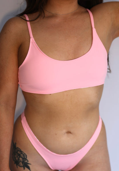 Heatwave Reversible Bikini Top - Blushed Petal
