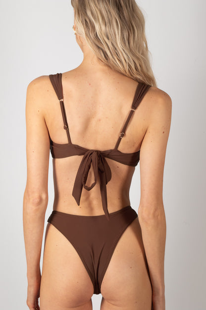 Golden Sands Cheeky Cut Bottoms in Espresso