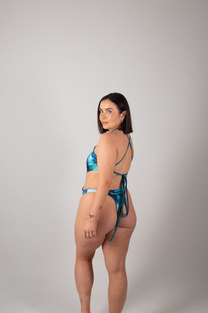 Heatwave Reversible Swimsuit in Teal & Azura Print
