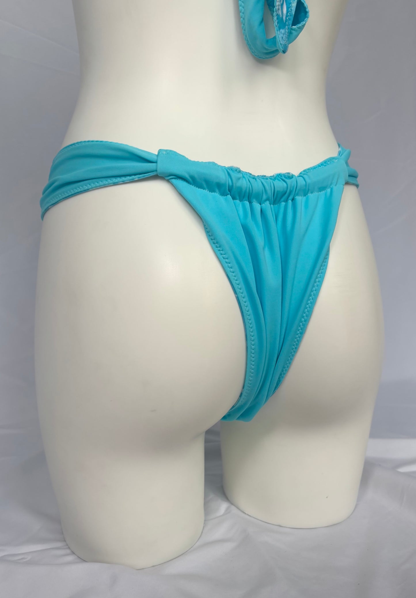 Shore Thing Reversible Cheeky Bikini Bottoms - Aqua Bloom