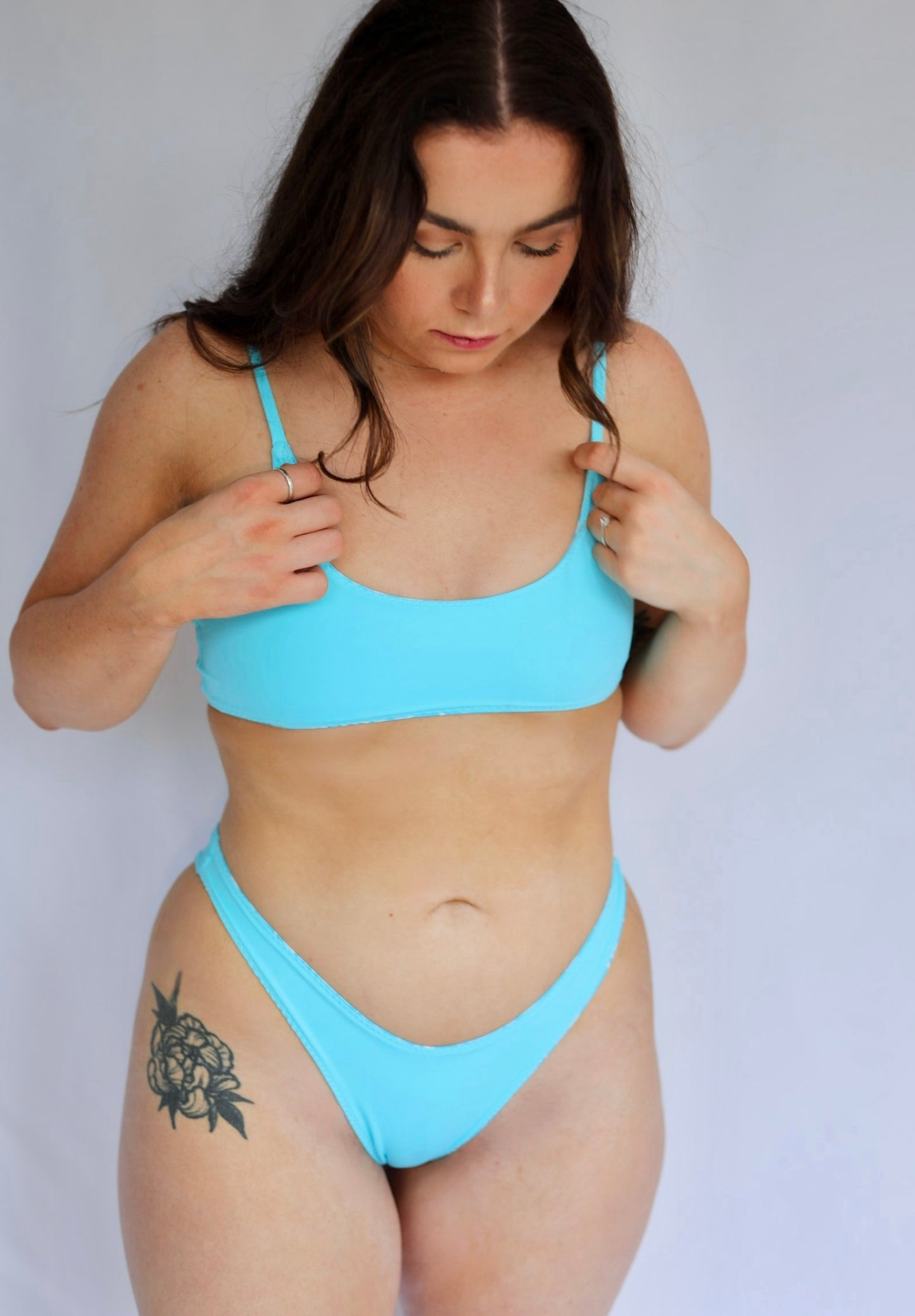 Heatwave Reversible Bikini Top - Aqua Bloom