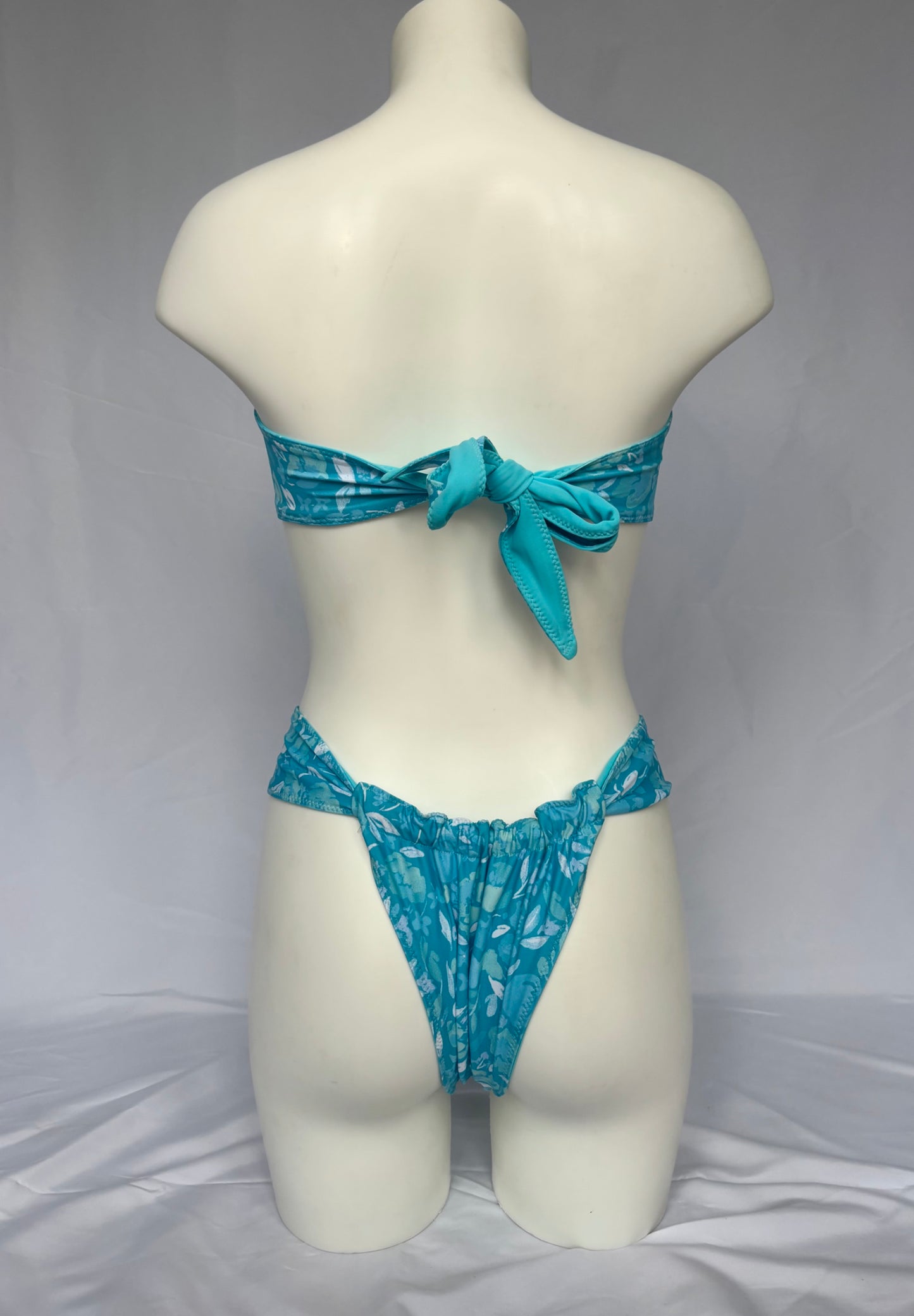Shore Thing Reversible Cheeky Bikini Bottoms - Aqua Bloom
