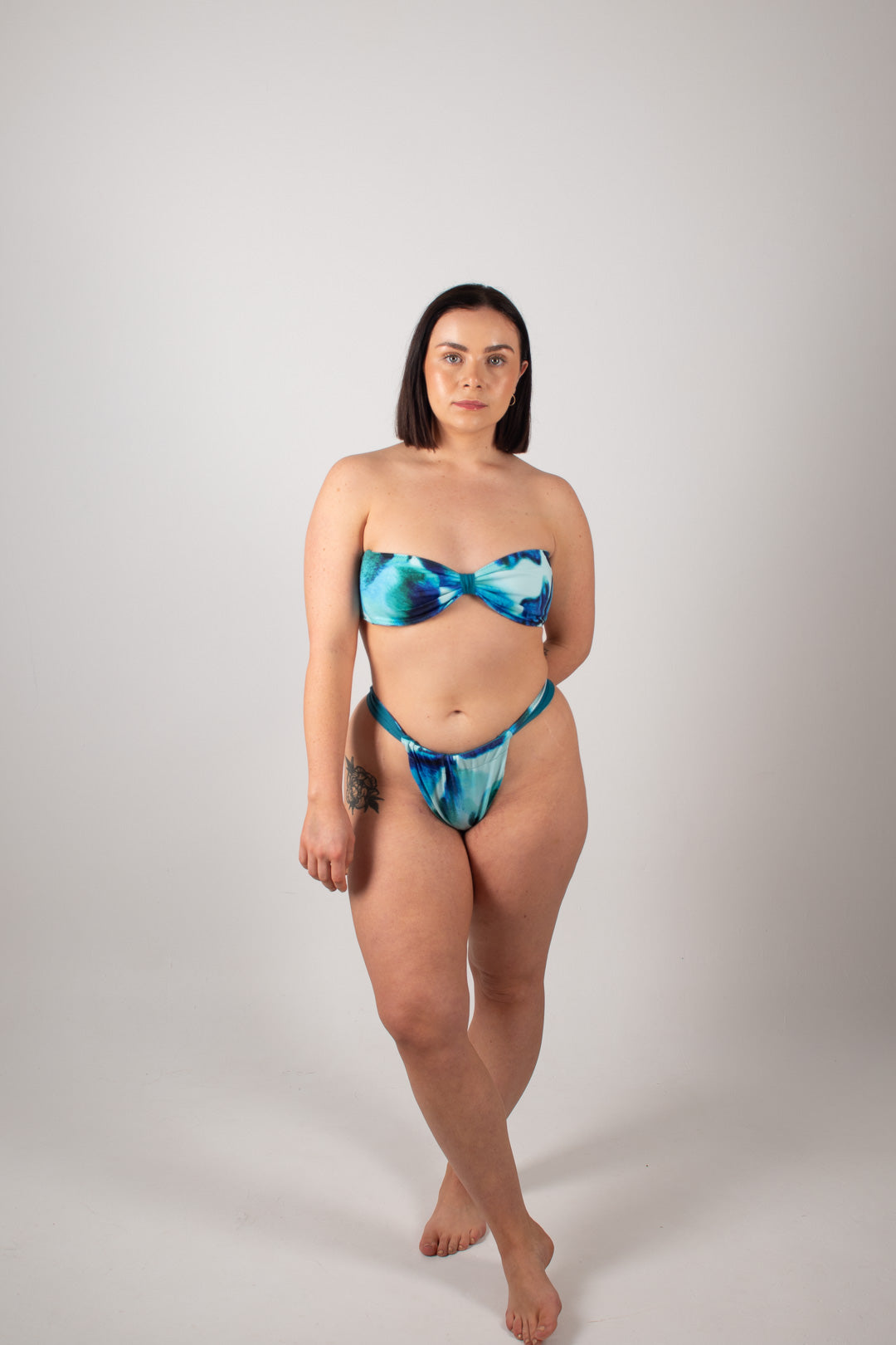 Shore Thing Handmade Reversible Cheeky Bikini Bottoms in Teal