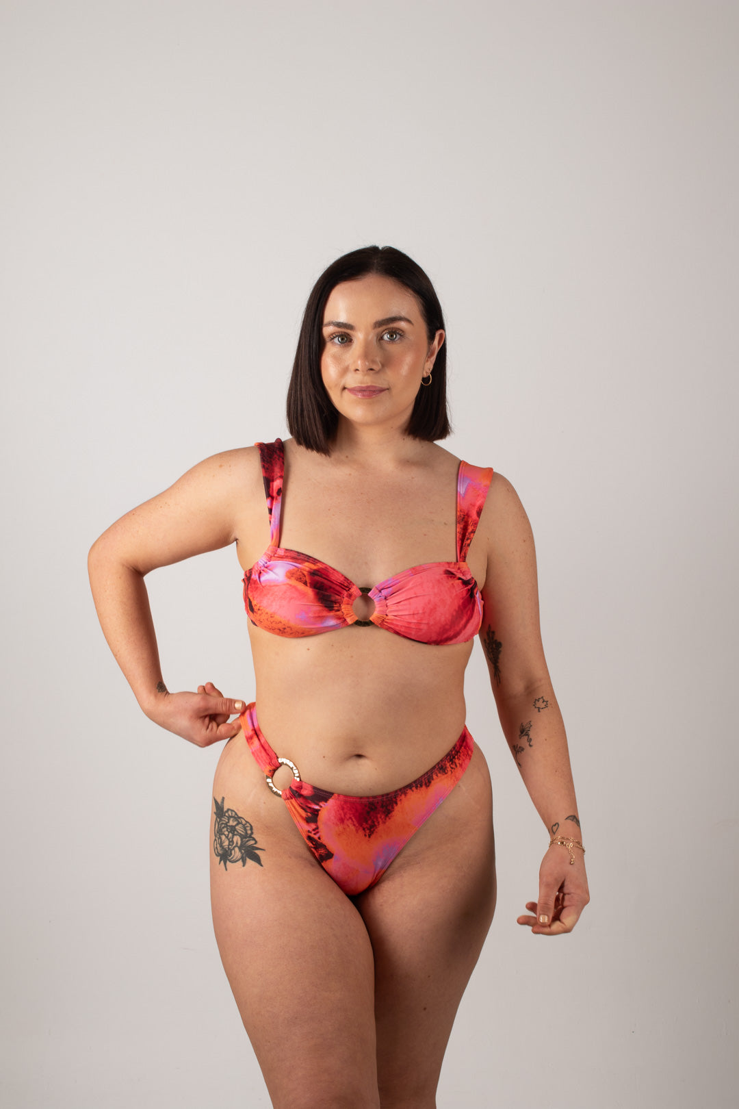Golden Sands Cheeky Cut Bottoms in Solara Print