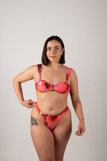 Golden Sands Cheeky Cut Bottoms in Solara Print
