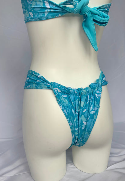 Shore Thing Reversible Cheeky Bikini Bottoms - Aqua Bloom
